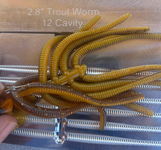 Trout & Pan Fish Worms 2.8 inch