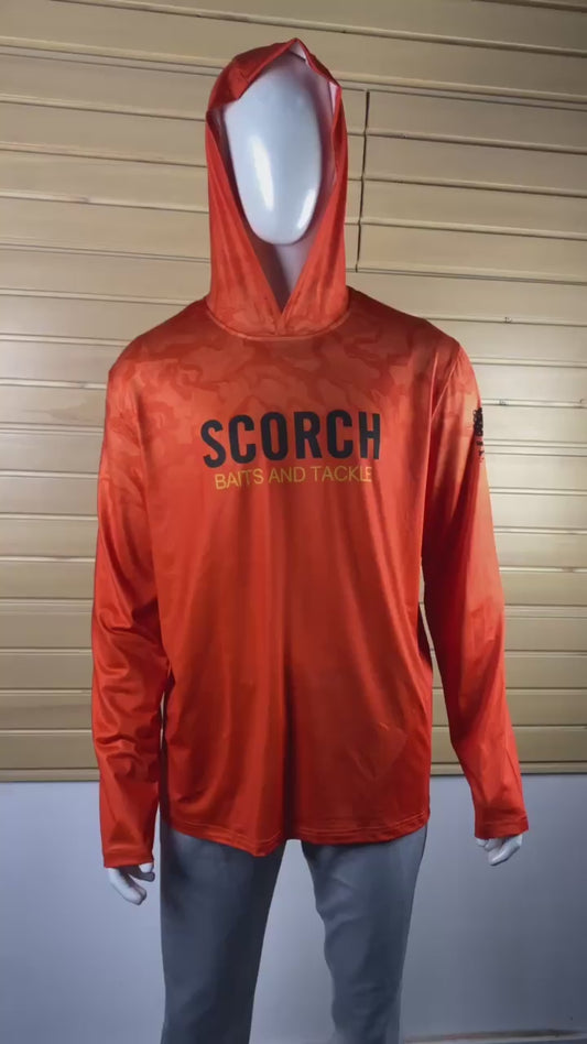 Scorch Red Hooded Jersey UPF 50+ UV Protection